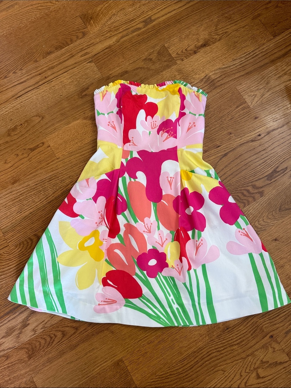 Lilly Pulitzer Strapless Floral Fit & Flare Dress Size 00